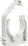 Clamp for copper piping with clip  (white)