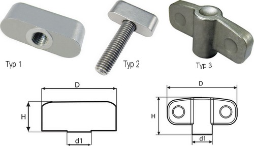 Stainless Steel Wing Knobs