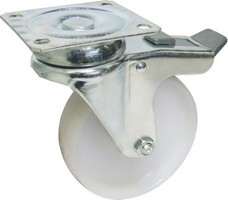 Nylon Wheel Swivel Plate Braked Castors